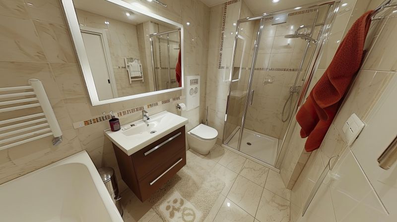 Bathroom with Vertical Storage Solutions